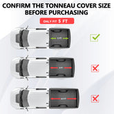 2016-2025 Toyota Tacoma Vinyl Soft Tri-fold Truck Bed Tonneau Cover (Excl. Trail Edition) with Tacoma Bed Rail 098